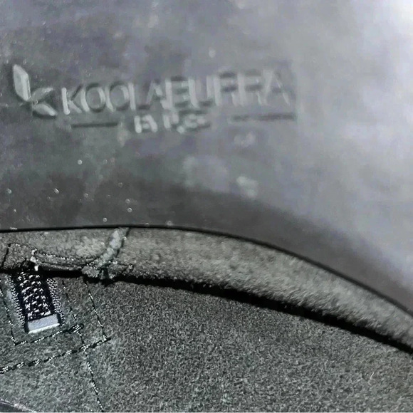 UGG KOOLABURRA Samiah Ankle Boots Ortholite stacked heel suede black side zip - Picture 12 of 13